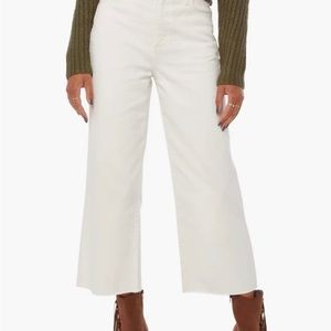 JustFab White Cropped Denim Jeans